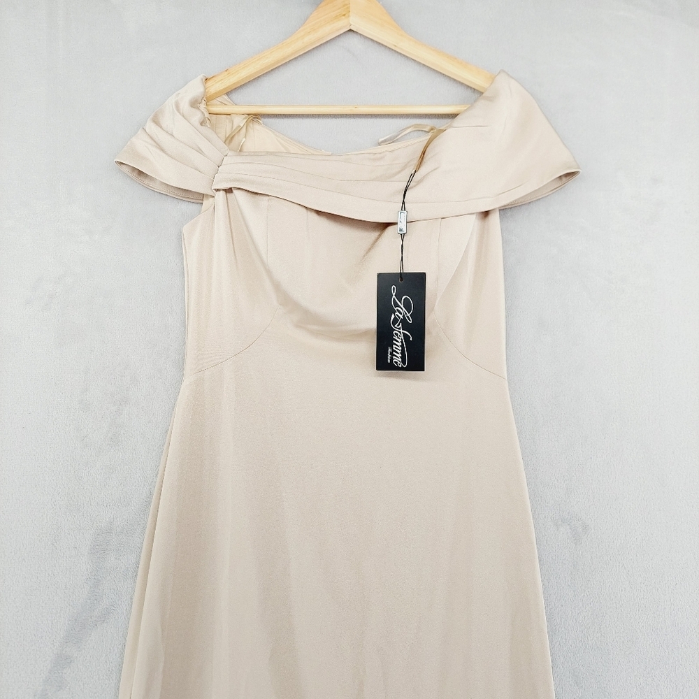 New La Femme 29537 Fitted Off Shoulder Evening Dress P304 - Picture 4 of 10